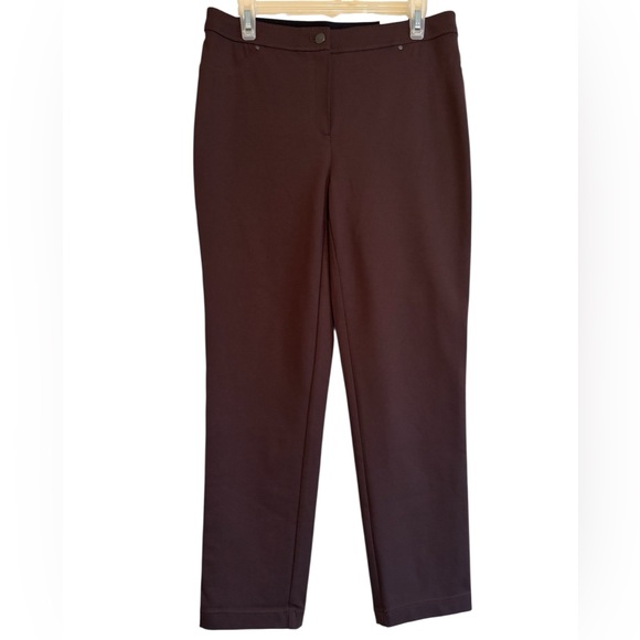 Chicos pants dressy chocolate brown Chicos size 1 short USA medium - Picture 1 of 6